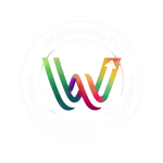 Colorful stylized 'W' logo for WebProMaze with an upward pointing arrow.